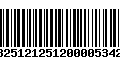 Código de Barras 13251212512000053421