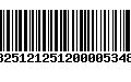 Código de Barras 13251212512000053481