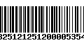 Código de Barras 13251212512000053541