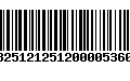 Código de Barras 13251212512000053601