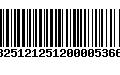 Código de Barras 13251212512000053661