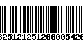 Código de Barras 13251212512000054205