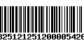 Código de Barras 13251212512000054265