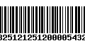 Código de Barras 13251212512000054326