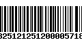 Código de Barras 13251212512000057188