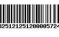 Código de Barras 13251212512000057249