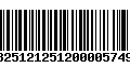 Código de Barras 13251212512000057495