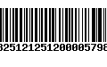 Código de Barras 13251212512000057987