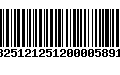 Código de Barras 13251212512000058912