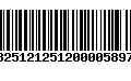 Código de Barras 13251212512000058974