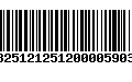 Código de Barras 13251212512000059036