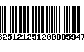 Código de Barras 13251212512000059470