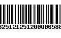 Código de Barras 13251212512000065888