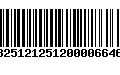 Código de Barras 13251212512000066464