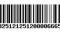 Código de Barras 13251212512000066656