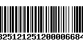 Código de Barras 13251212512000066848