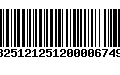 Código de Barras 13251212512000067490