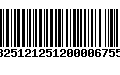 Código de Barras 13251212512000067554