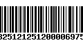 Código de Barras 13251212512000069750