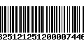 Código de Barras 13251212512000074466