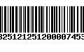 Código de Barras 13251212512000074532