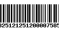 Código de Barras 13251212512000075858