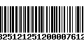 Código de Barras 13251212512000076124