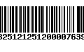 Código de Barras 13251212512000076391