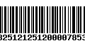 Código de Barras 13251212512000078531