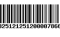 Código de Barras 13251212512000078665