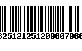 Código de Barras 13251212512000079607