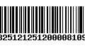 Código de Barras 13251212512000081095