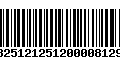 Código de Barras 13251212512000081298