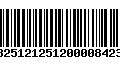 Código de Barras 13251212512000084230