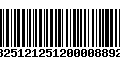 Código de Barras 13251212512000088929