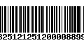 Código de Barras 13251212512000088998