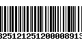 Código de Barras 13251212512000089138