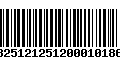 Código de Barras 13251212512000101869