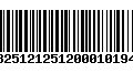 Código de Barras 13251212512000101941