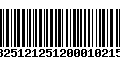 Código de Barras 13251212512000102159