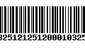 Código de Barras 13251212512000103250