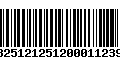 Código de Barras 13251212512000112397