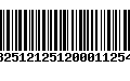 Código de Barras 13251212512000112547