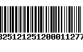 Código de Barras 13251212512000112771