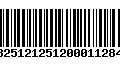 Código de Barras 13251212512000112846