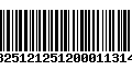 Código de Barras 13251212512000113145