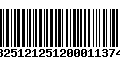 Código de Barras 13251212512000113745