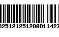 Código de Barras 13251212512000114270