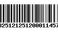 Código de Barras 13251212512000114570