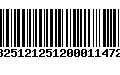 Código de Barras 13251212512000114721